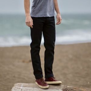 GUSTIN black raw denim jeans